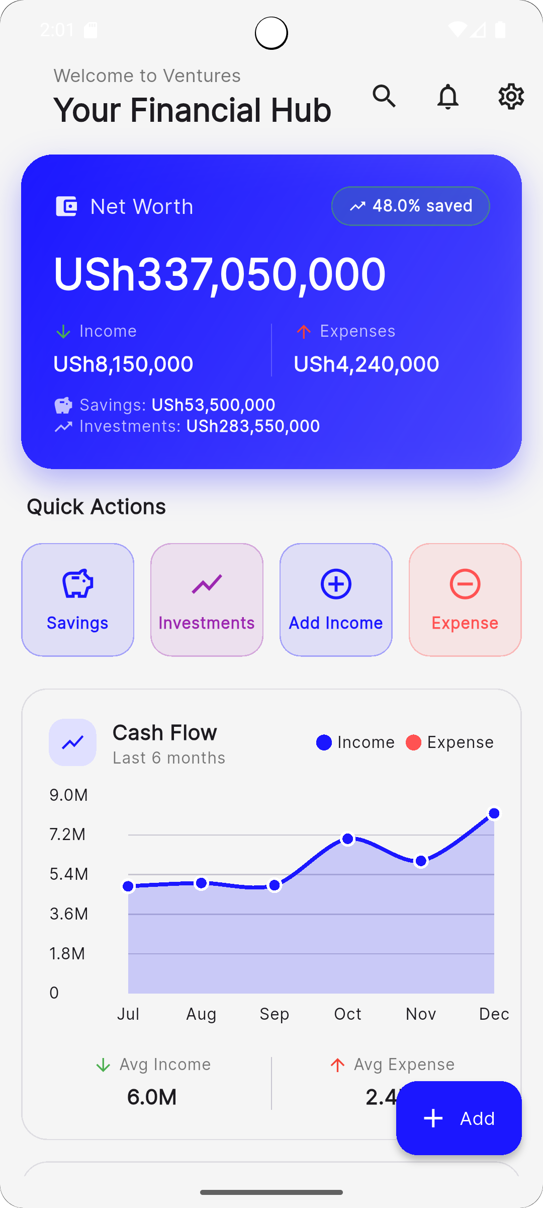 Ventures App Screenshot